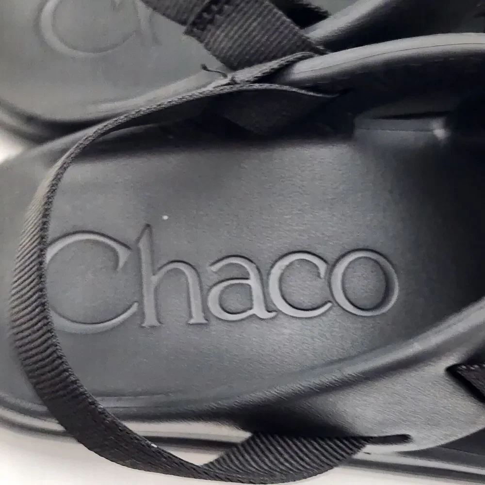 CHACO Chillos Sport Women's Sz 10 Slide Sandals Back Strap Black‎ Lightweight